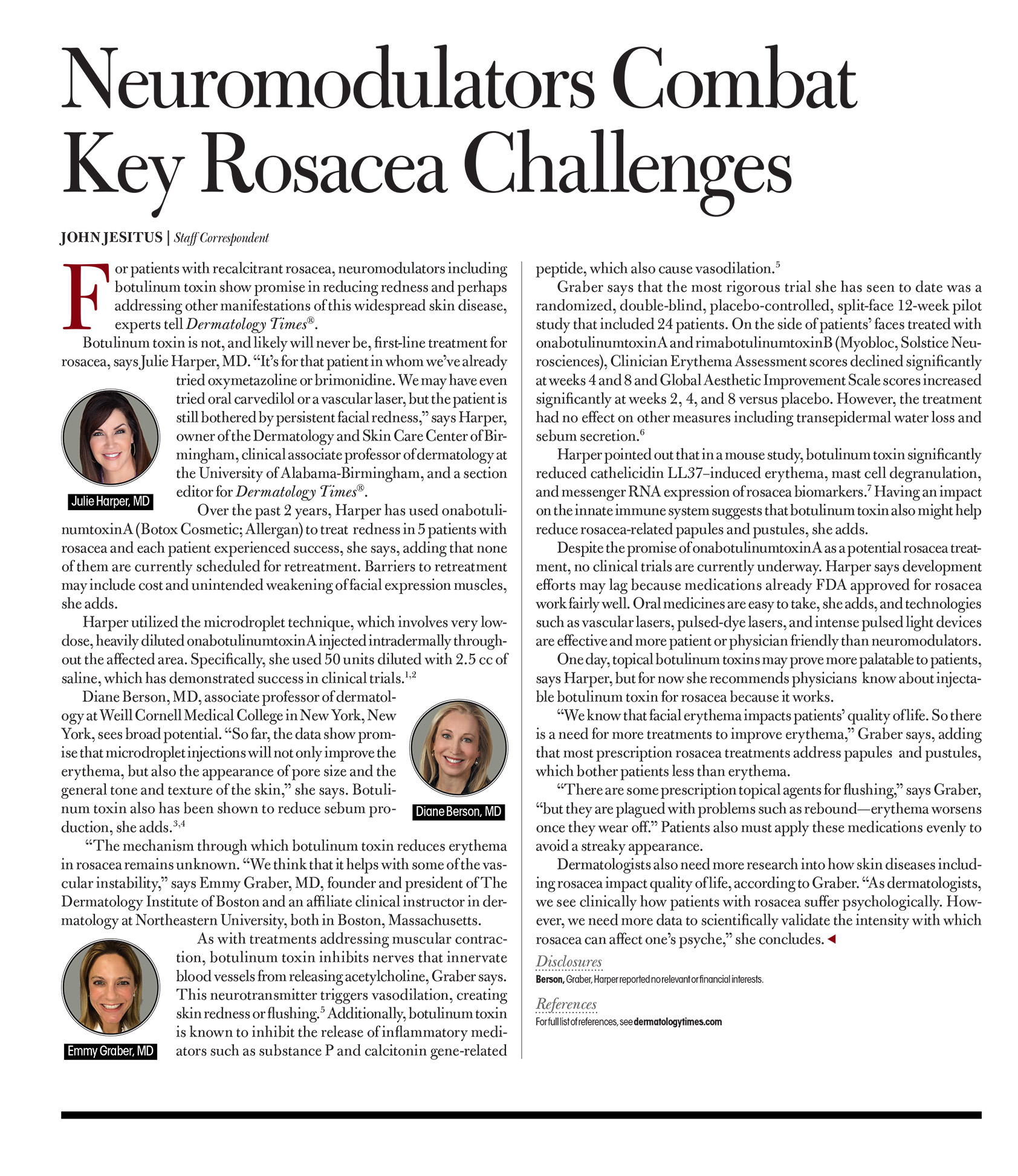 Dermatology Times - Neuromodulators Combat Key Rosacea Challenges