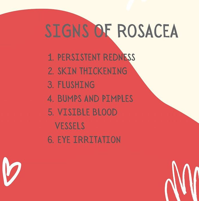 signs of rosacea