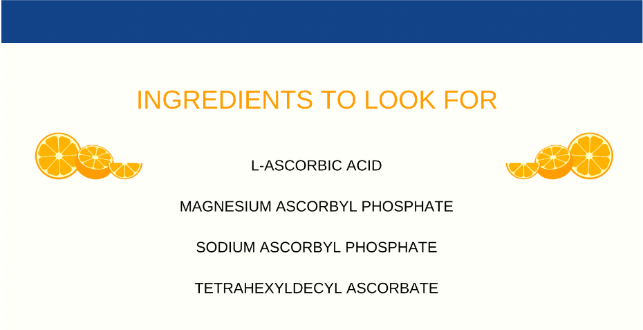 Common ingredients containing Vitamin C