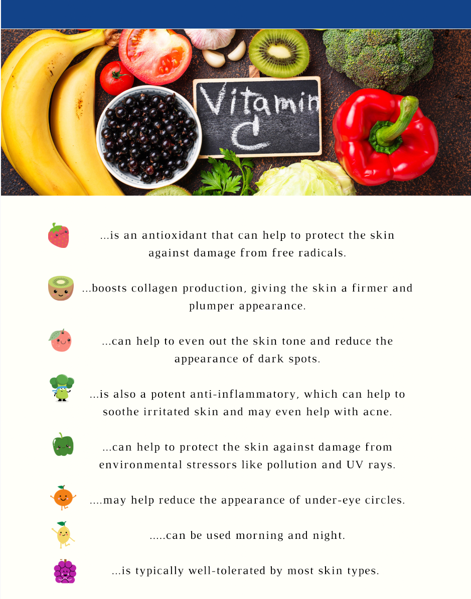 Benefits of Vitamin C to the skin