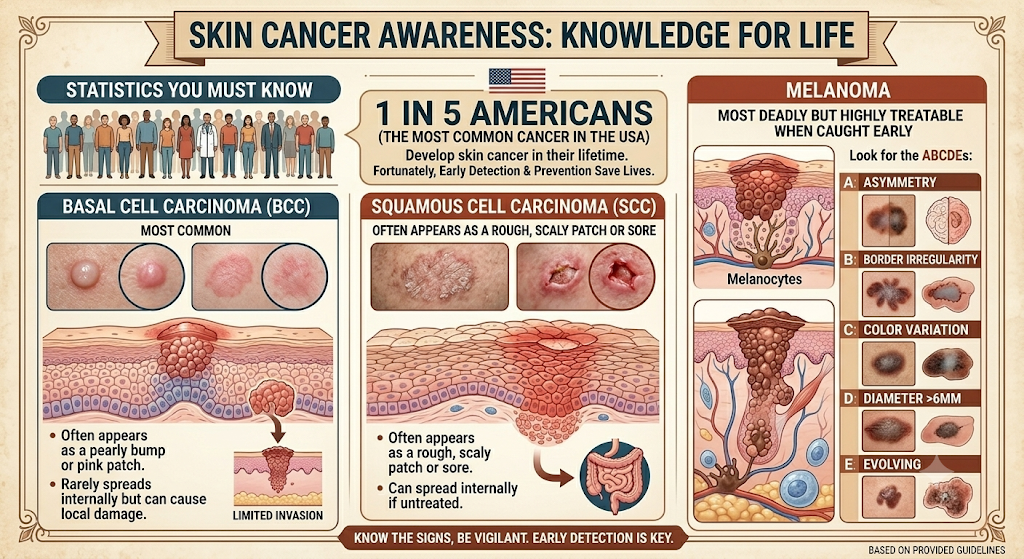 Skin Cancer Awareness: Myths and Facts Infographic